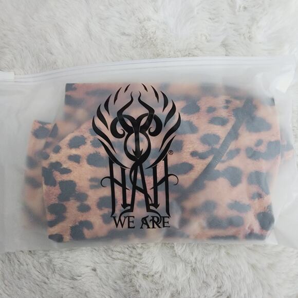 NEW We Are Hah x Free People Eco Bareback Lanka Leopard Print Biker Shorts - Picture 8 of 9